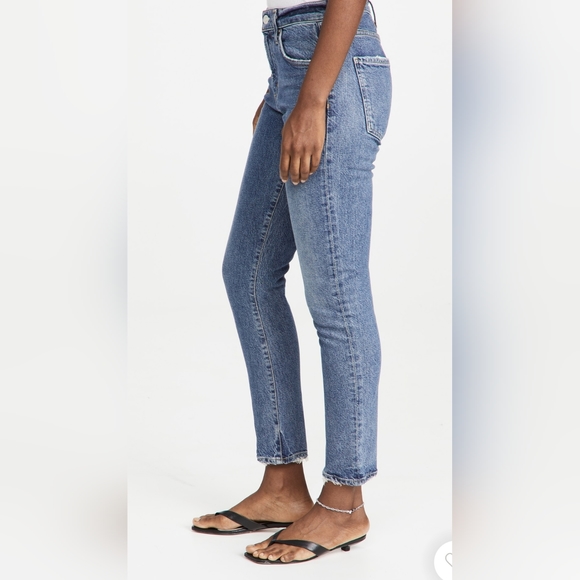 AGOLDE Toni midrise straight jeans in dime color size 25 - Picture 3 of 15